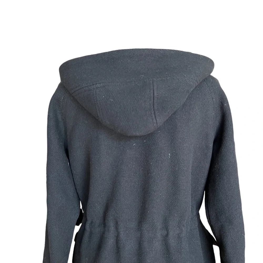 J. CREW Stadium Cloth Nello Gori Wool Duffle Hooded Pea Coat - Picture 5 of 7